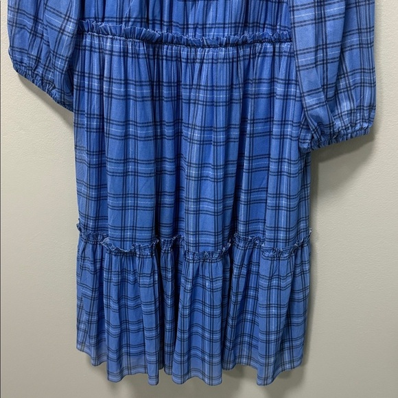 Blue Checkered Kids Dress - Picture 2 of 8